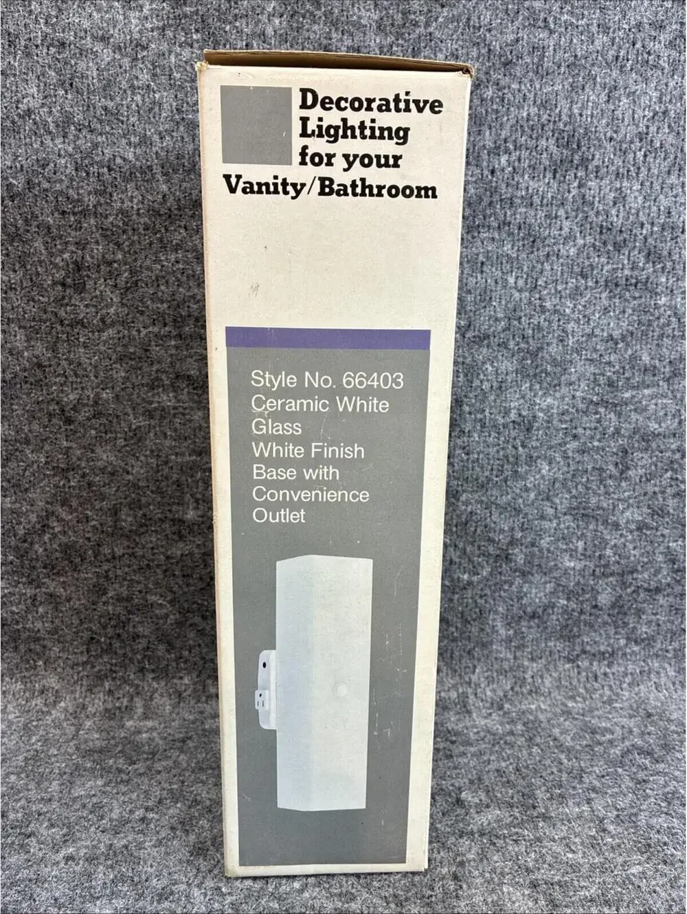 NOS Angelo Lighting 66403 Vanity Bathroom Light Fixture Ceramic White Glass